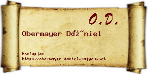 Obermayer Dániel névjegykártya